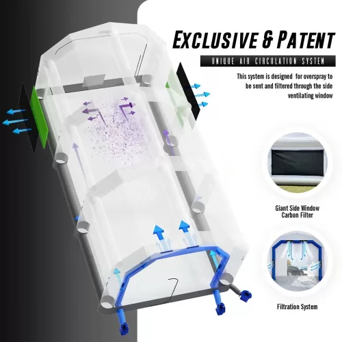 24x15x12ft inflatable spray paint booth for cars